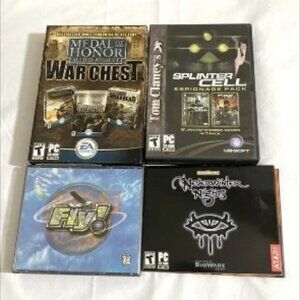 4 VINTAGE PC Games--Warchest, Splinter Cell, Fly! & Neverwinter Nights